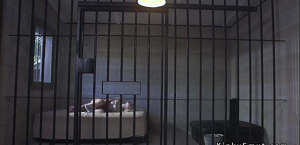  Jailed teen whipped and anal fucked